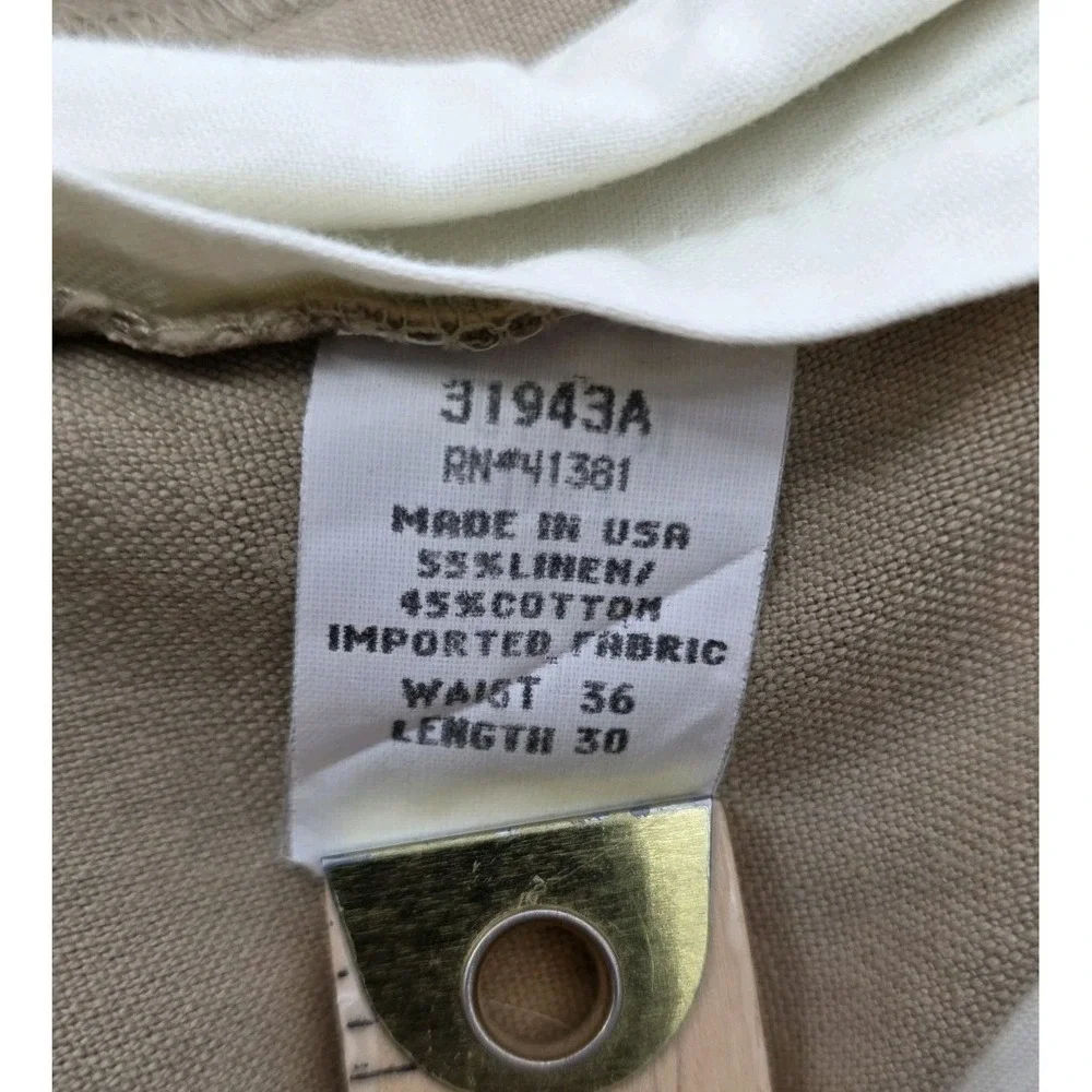 Vintage Polo Ralph Lauren Linen Blend Pleated Pants‎ 36x30 USA Trousers 90s